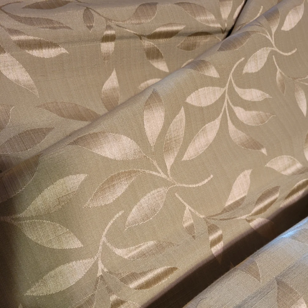 1 ROMAN SHADE FABRIC REPLACEMENT Sage green gold Leaf NO MOUNTING KIT - …